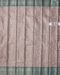 Kanchipuram Tissue Saree with Intricate Zari Weave & Floral Motifs - Multi-Head
