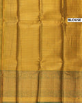 Kanchipuram Tissue Silk Brocade Saree with Intricate Zari Work and Traditional Motifs - Gold-Blouse