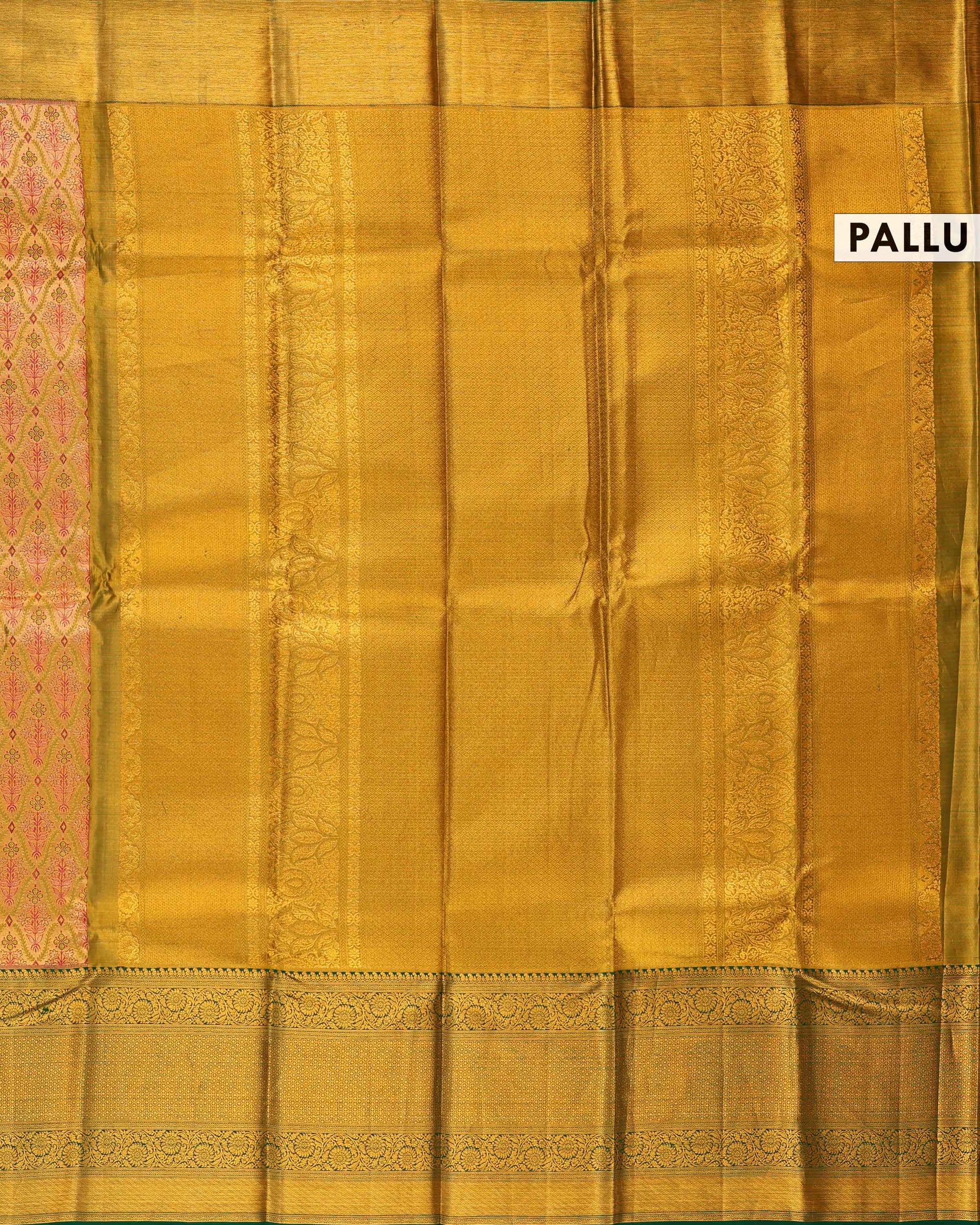 Kanchipuram Tissue Silk Brocade Saree with Intricate Zari Work and Traditional Motifs - Multi-Pallu