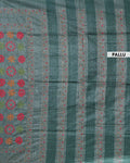 Kantha_Work_Saree_with_Floral_and_Geometric_Motifs_-_Green