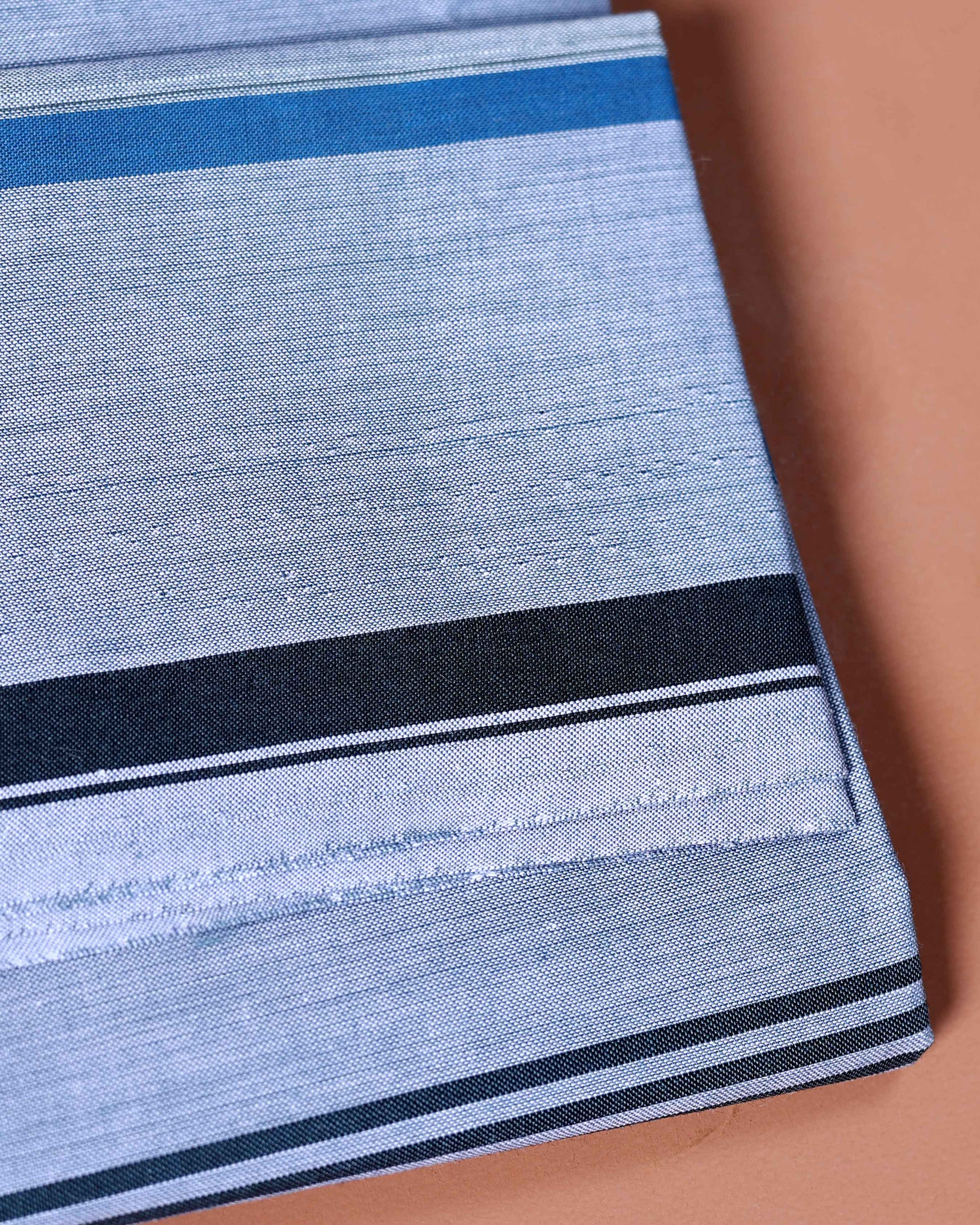 Kibs Brand Men's Premium Cotton Checked Lungi Stitched - Blue