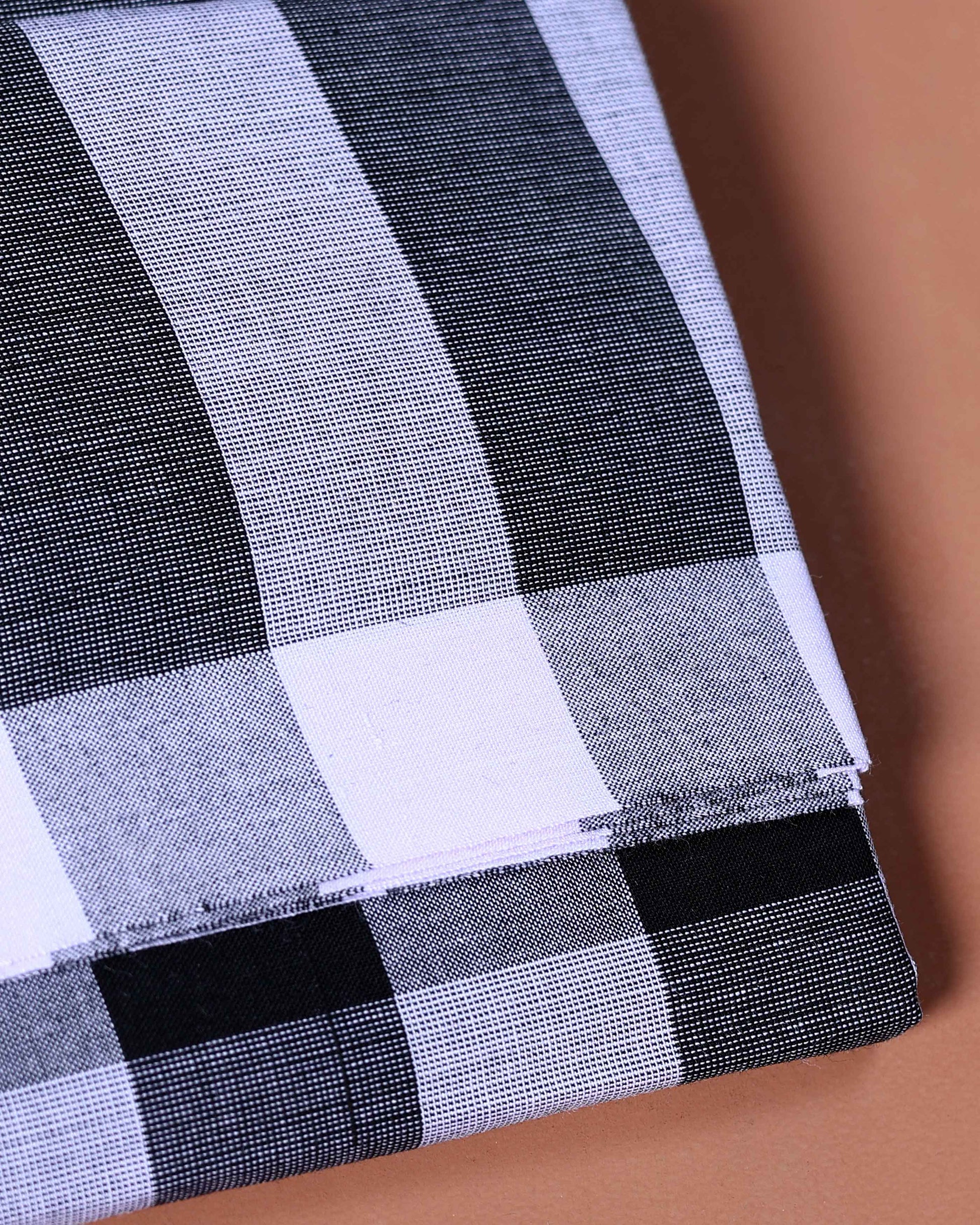 Kibs Brand Men's Premium Cotton Checked Lungi Stitched - Dark Grey