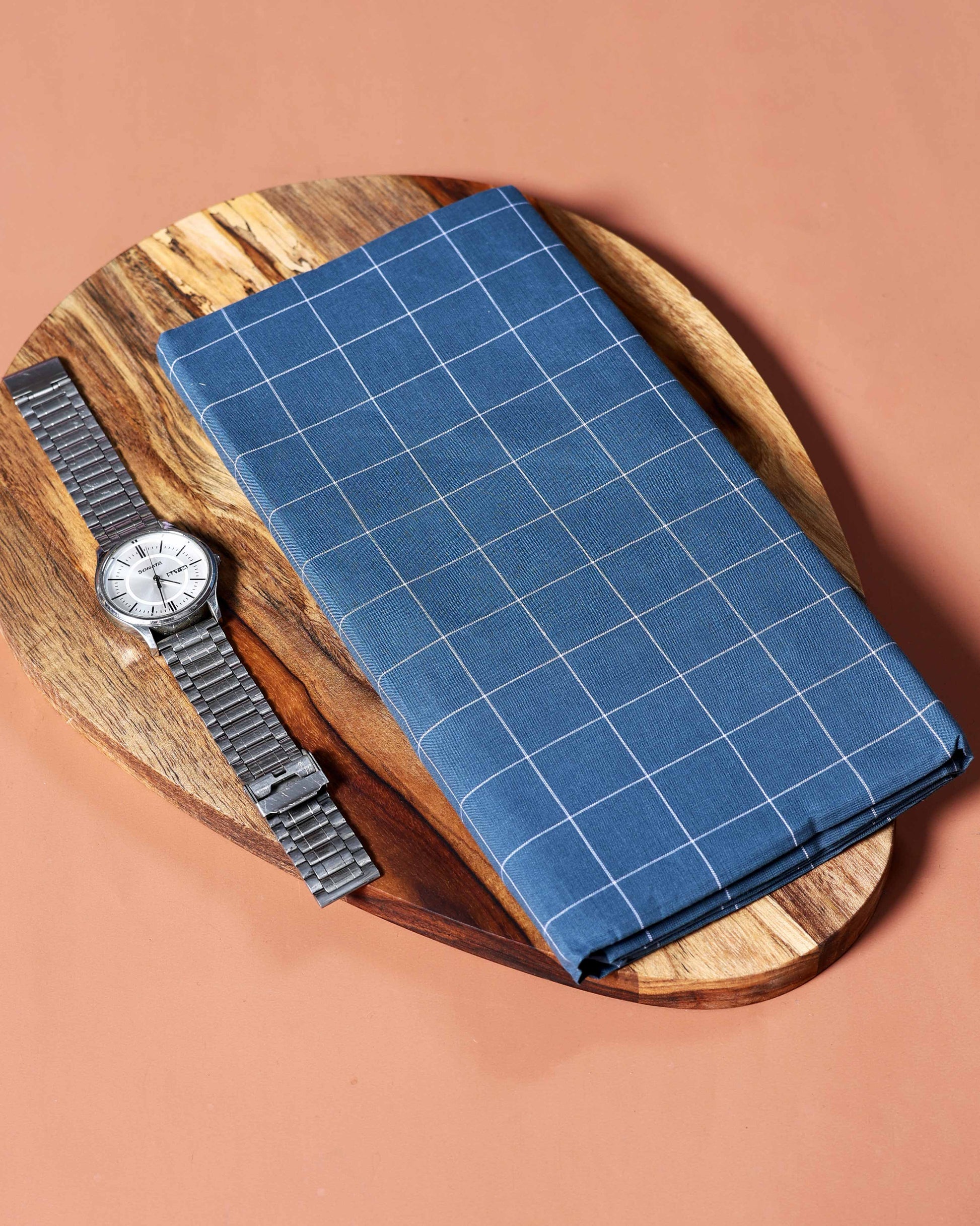 Kibs Brand Men's Premium Cotton Checked Lungi Stitched - Teal