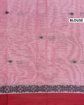 Lightweight Kovai Cotton Saree with Classic Floral Weave and Contrast Finish - Pink