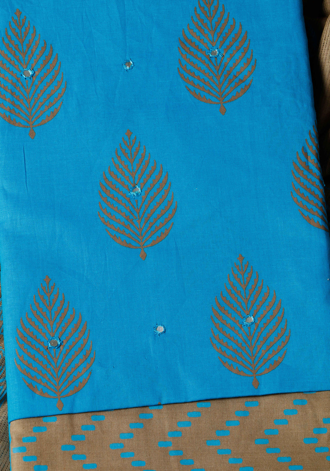 Blue Colour Unstitched Salwar Material