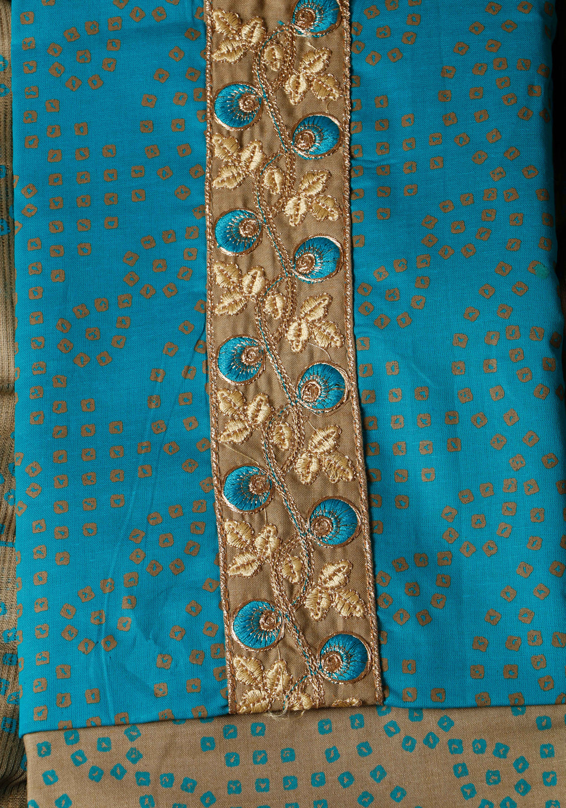 Blue Colour Unstitched Salwar Material