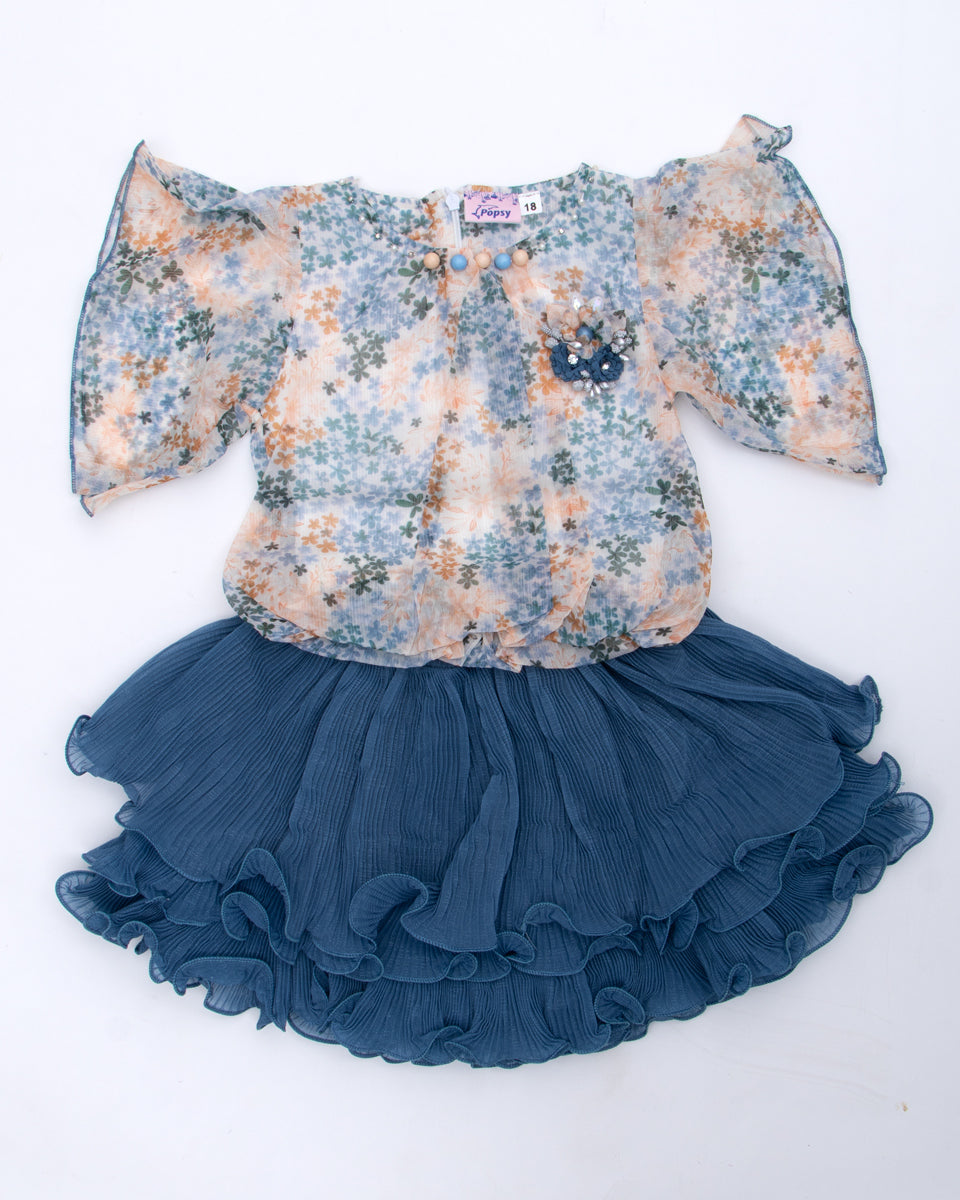 Blue Colour Western Wear Set