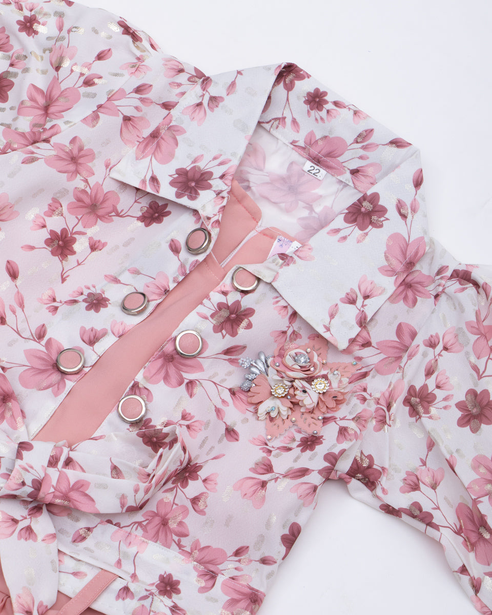 Peach Colour Girls Western Wear Set
