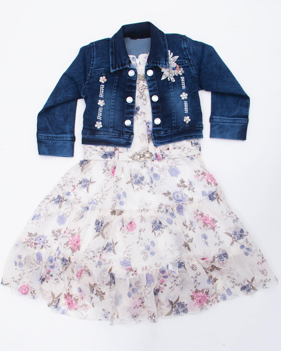 Multi Colour Girls Western Wear Set