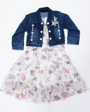 Multi Colour Girls Western Wear Set