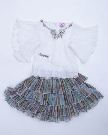Multi Colour Girls Western Wear Set