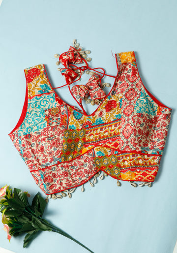Multi Colour Readymade Blouse (Free Size)