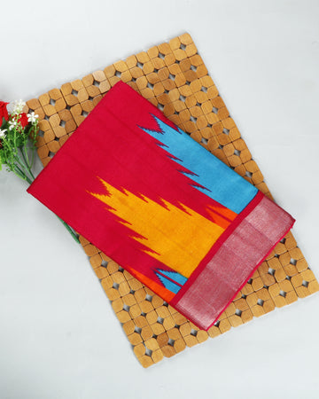 Dark Red Color Handloom Saree - HL08