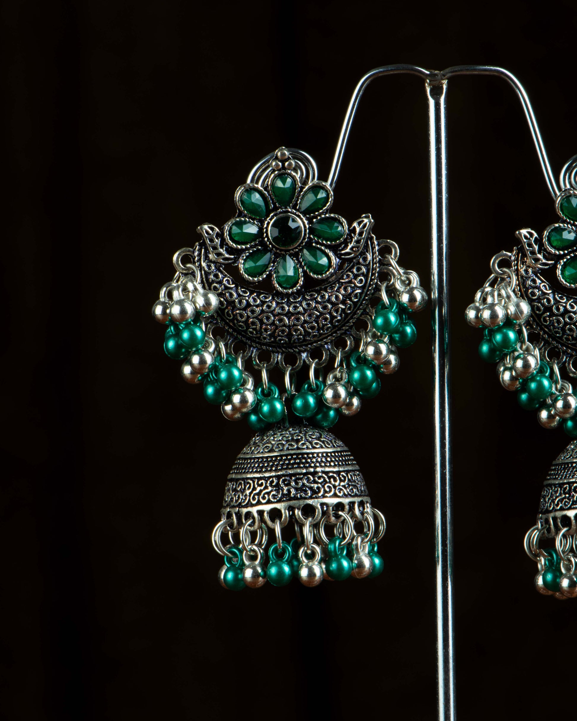 Buy Silver Colour Plated Earrings