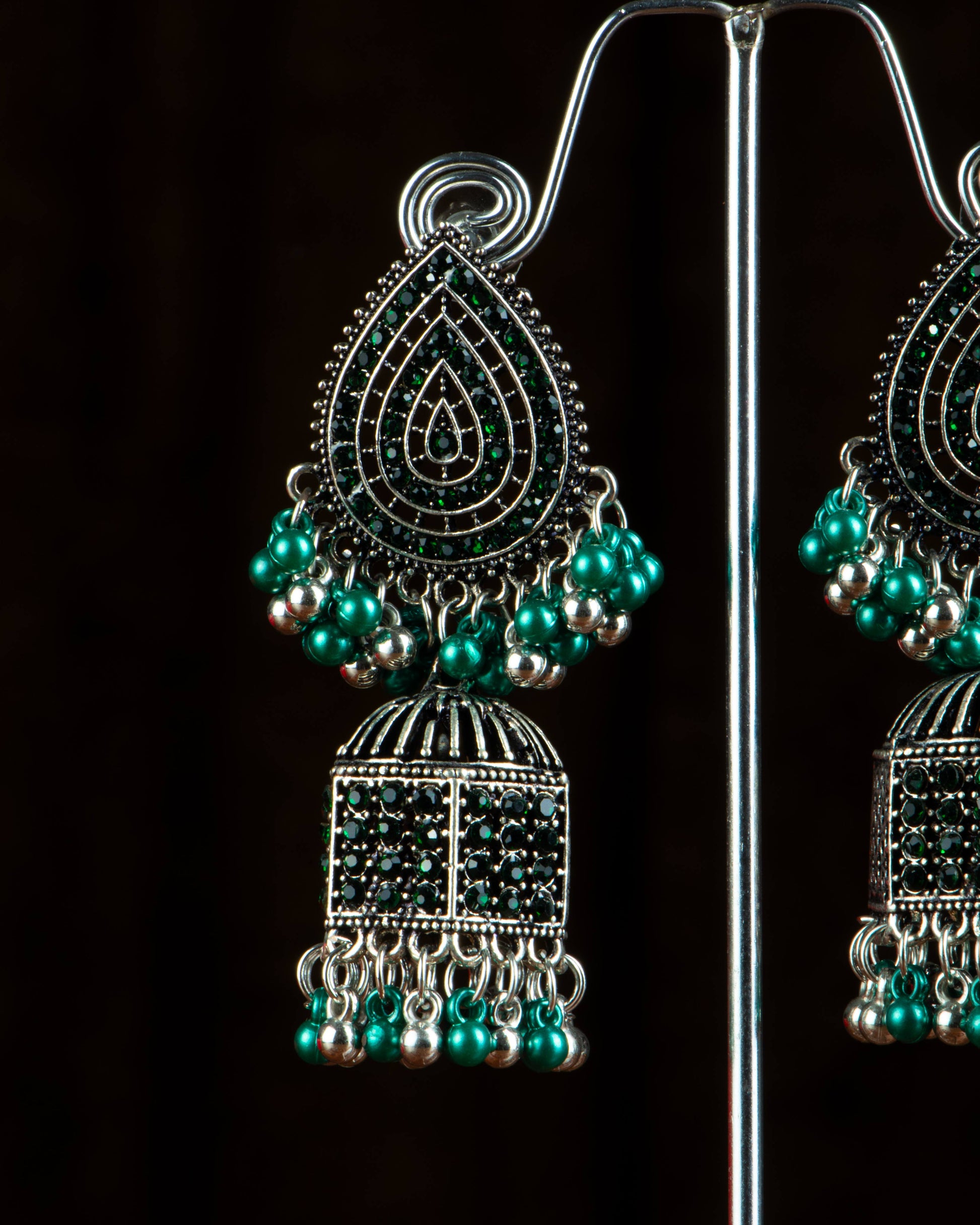 Buy Silver Colour Plated Earrings