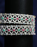 Buy Set Of 2 Silver Plated Bangles