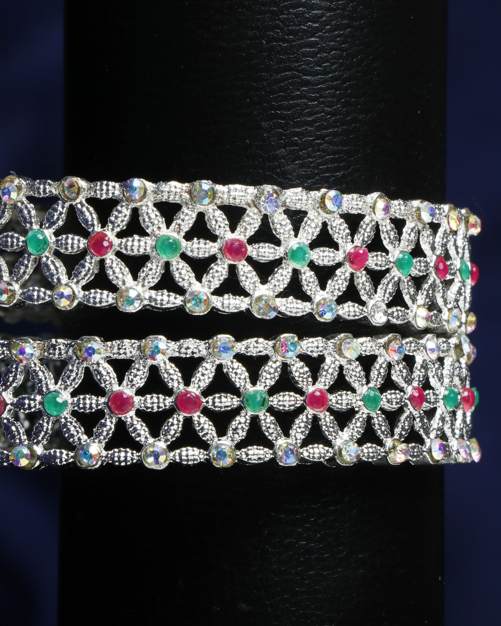 Buy Set Of 2 Silver Plated Bangles