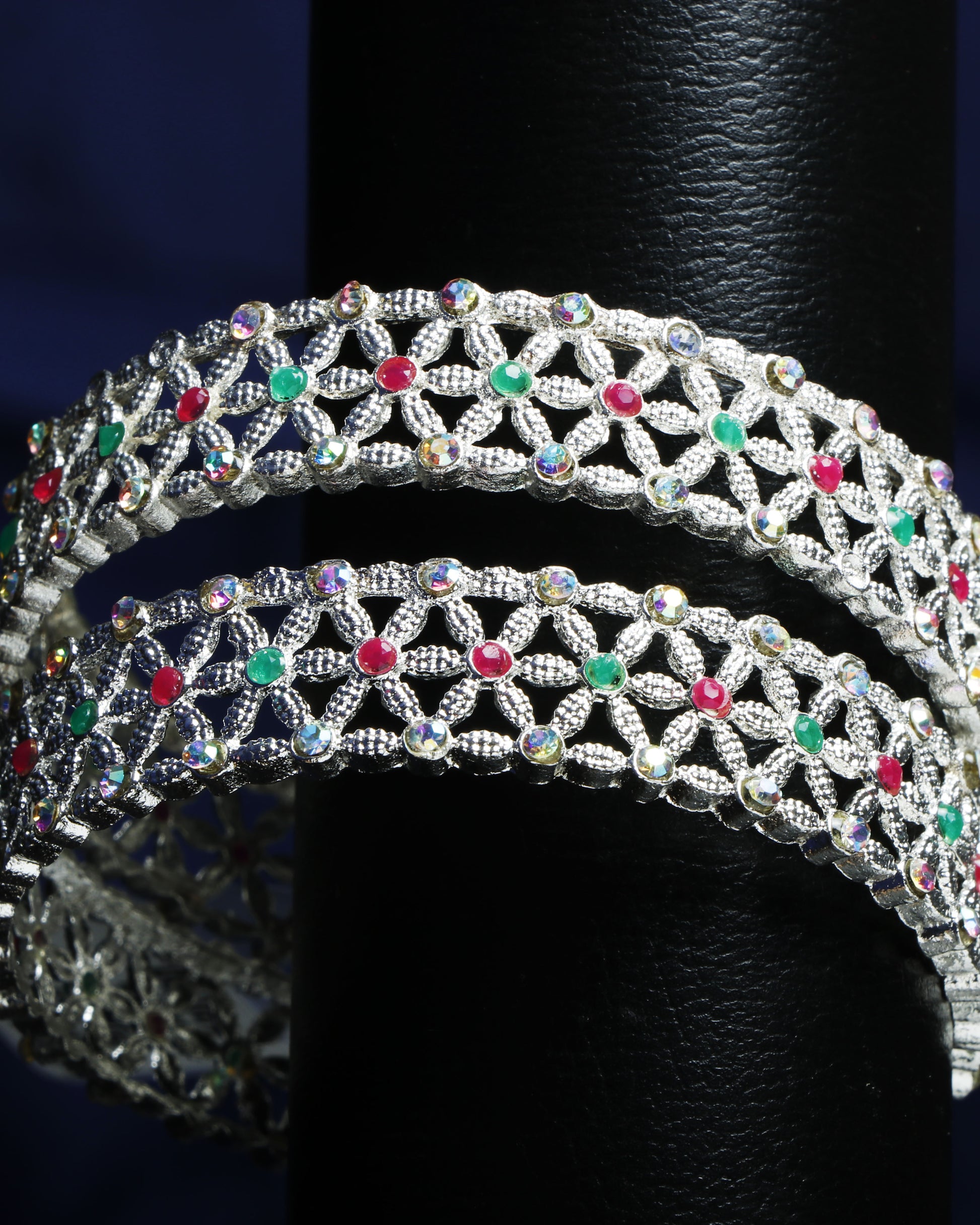 Buy Set Of 2 Silver Plated Bangles Online
