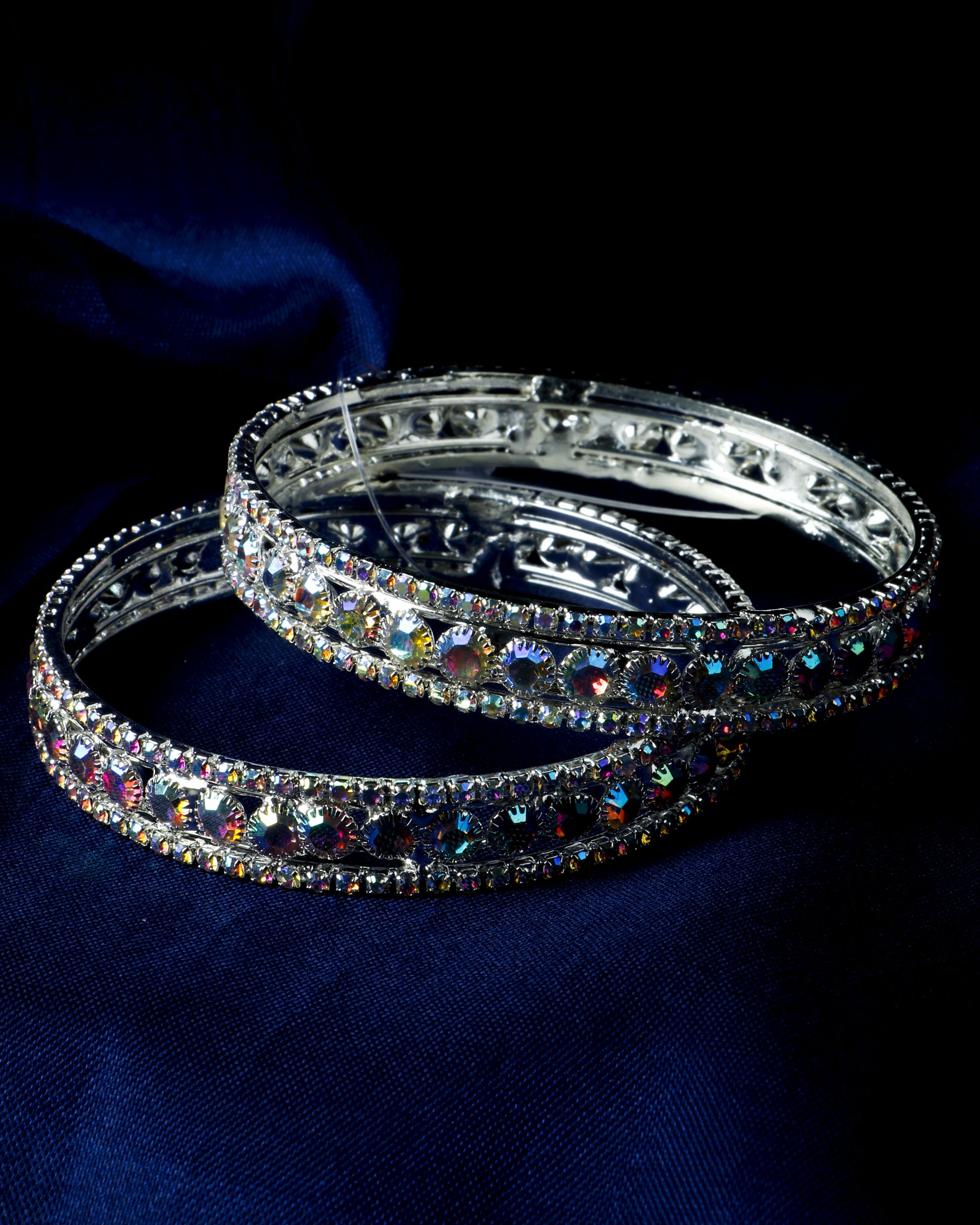 Buy Set Of 2 Silver Plated Bangles Online
