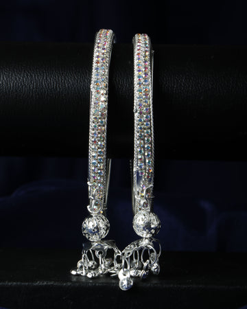 Set Of 2 Silver Plated Bangles