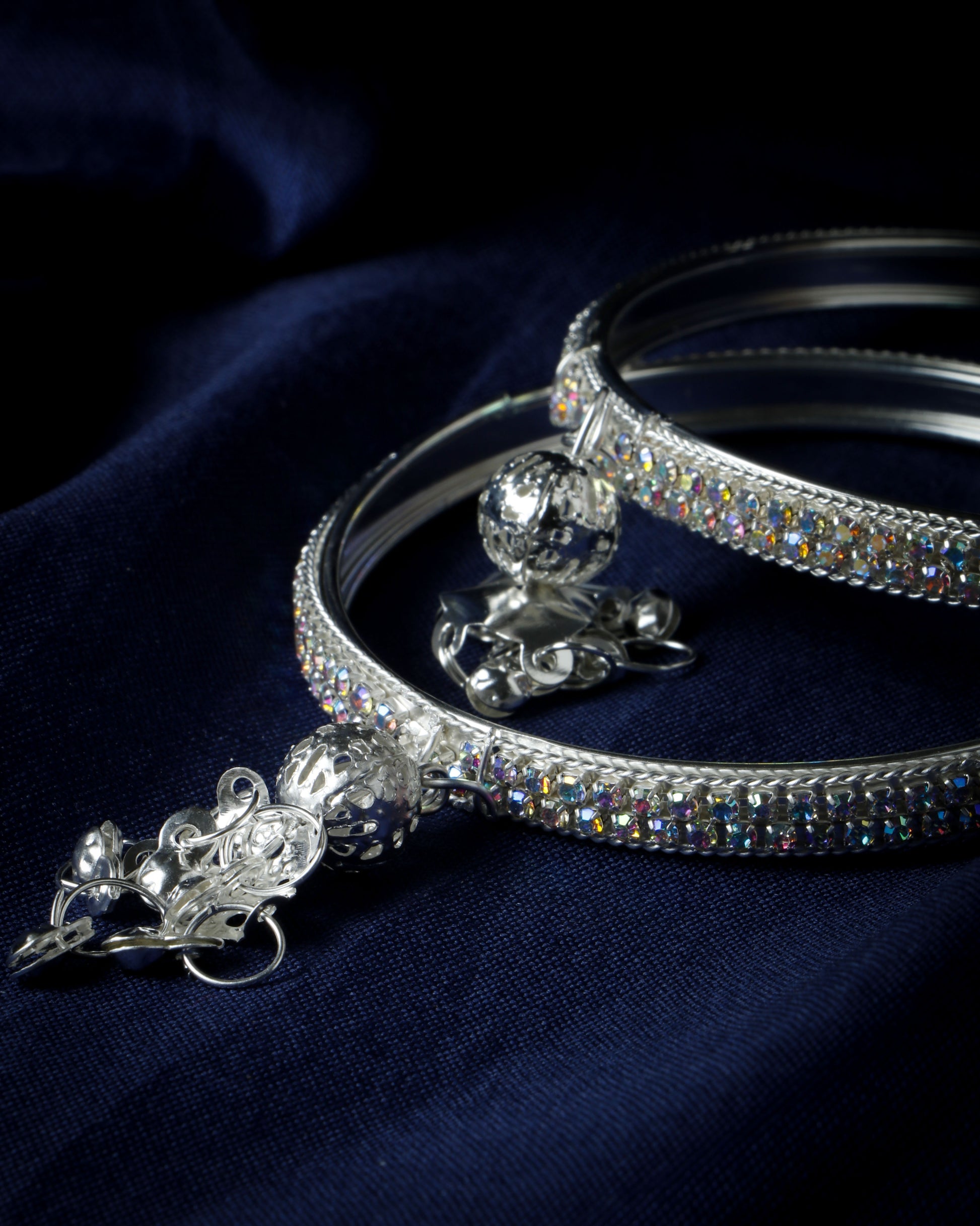 Buy Set Of 2 Silver Plated Bangles Online