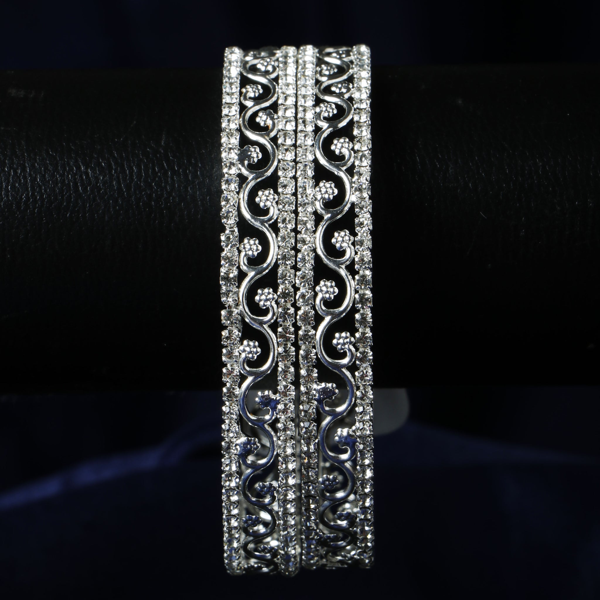Set Of 2 Silver Plated Bangles