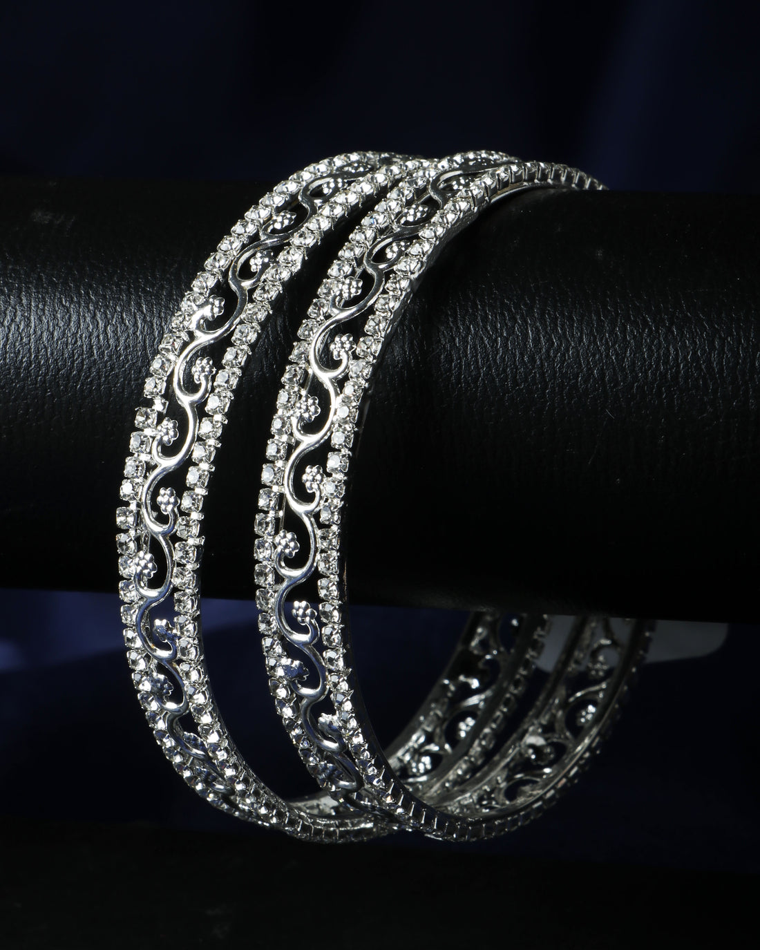 Set Of 2 Silver Plated Bangles