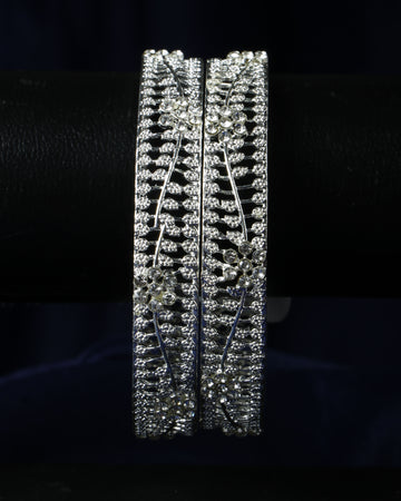 Set Of 2 Silver Plated Bangles