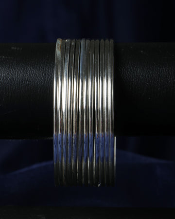 Set Of 12 Silver Plated Bangles