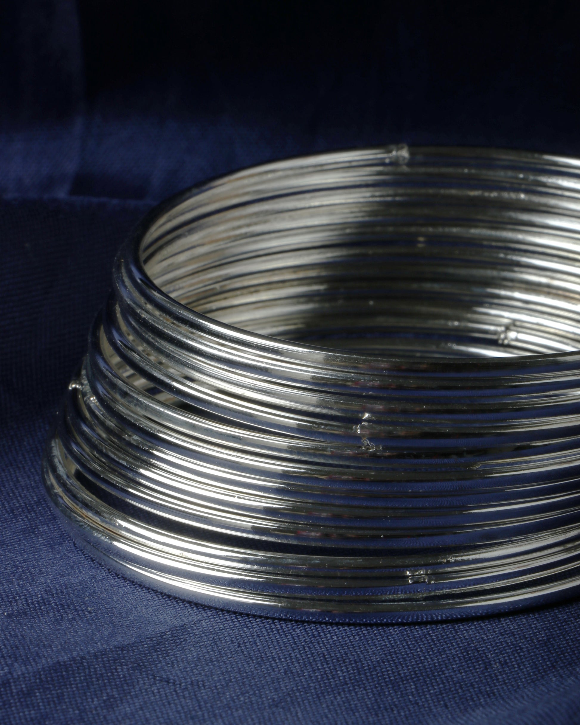 Buy Set Of 12 Silver Plated Bangles Online