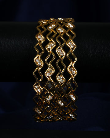 Set Of 4 Gold Plated Bangles