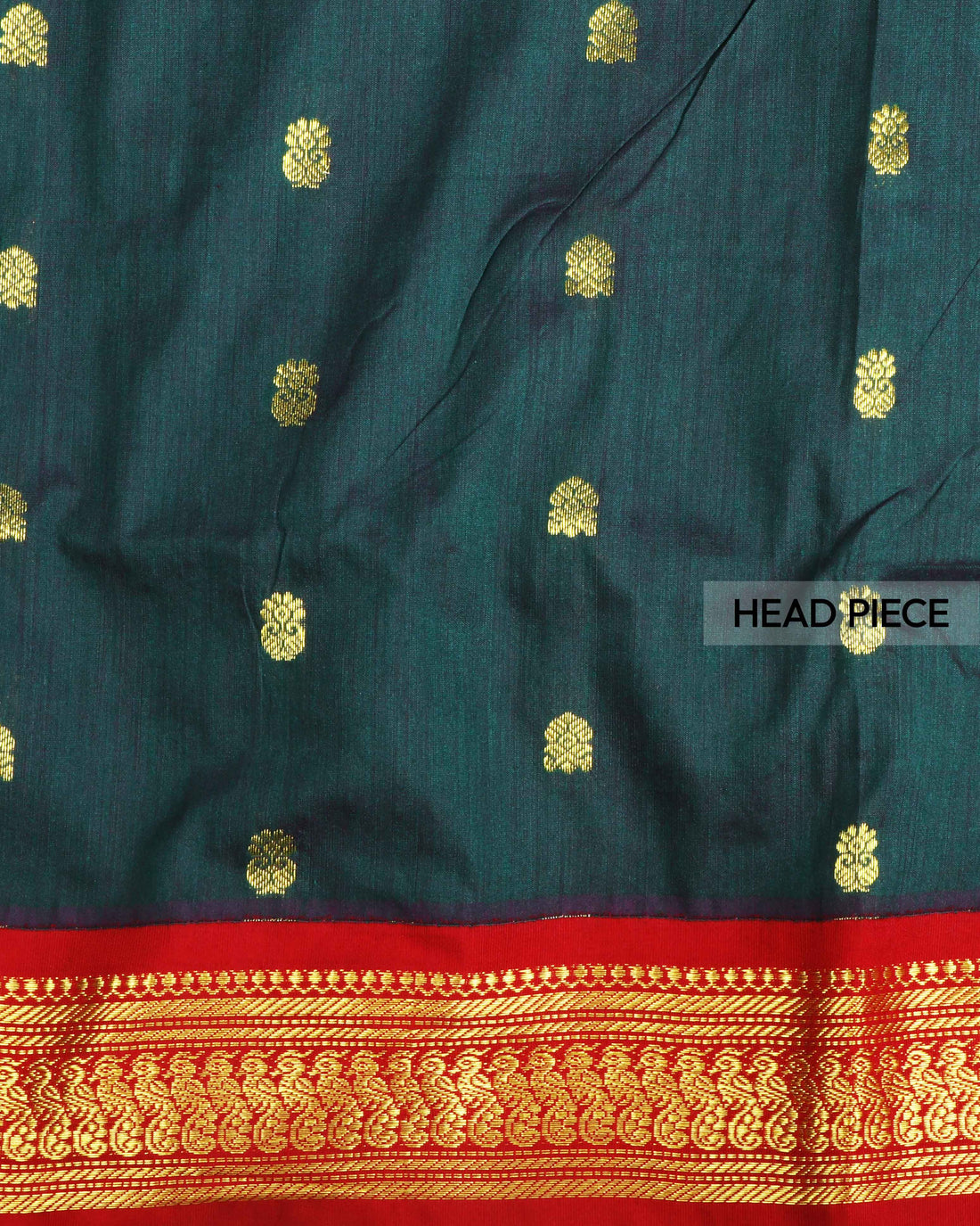 Green Kalyani Cotton Saree With Maroon Border