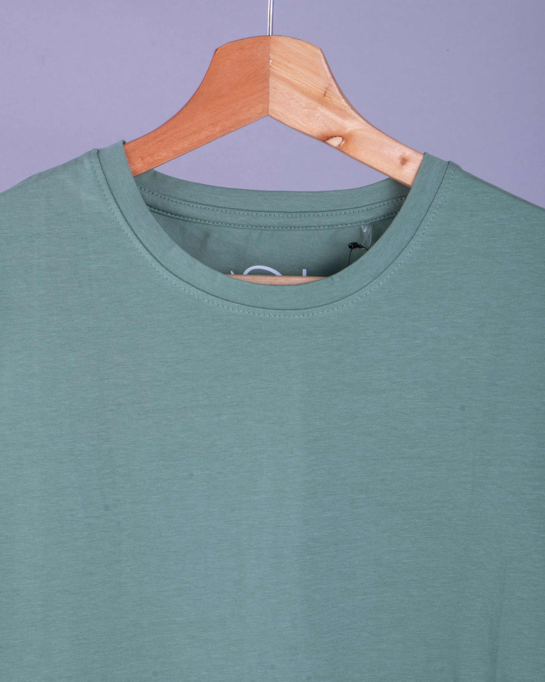 Nativebull Men's Solid Round Neck Half Sleeve Cotton T-Shirt - Green
