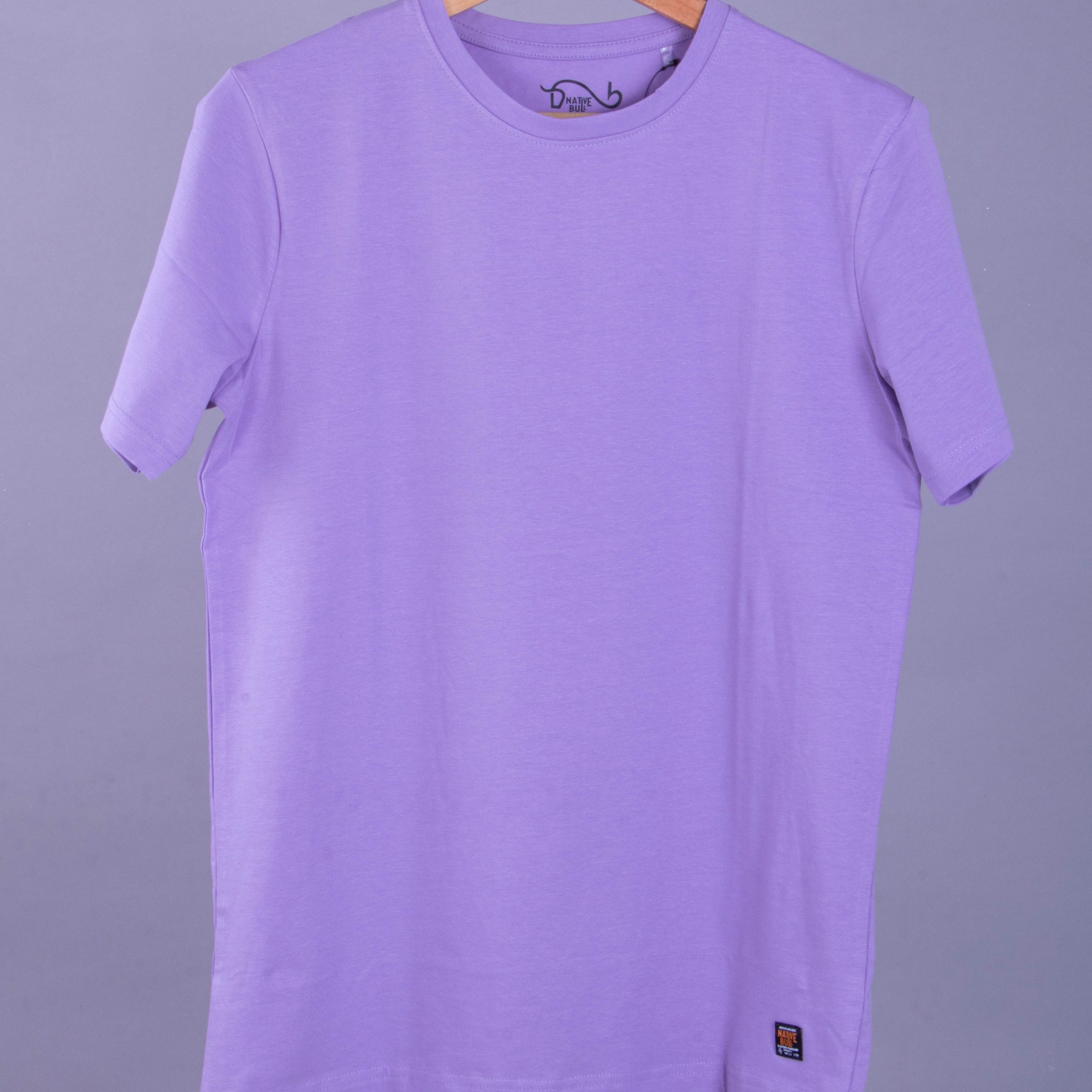 Nativebull Lavender Color Cotton Half Sleeve Round Neck T Shirt