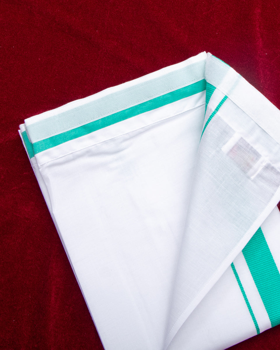 Buy Ramraj White Colour Velcro Adjustable Cotton Dhoti With Pocket Online