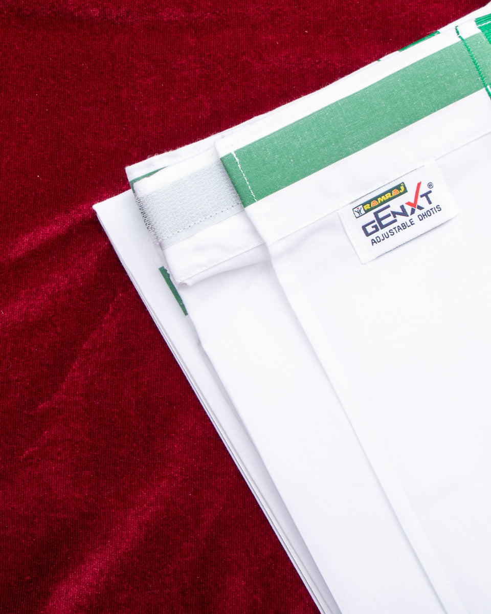 Buy Ramraj White Colour Velcro Adjustable Cotton Dhoti With Pocket Online Shopping