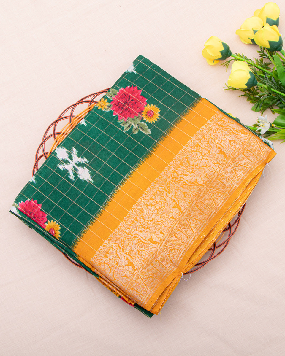 Green Color Dola Saree