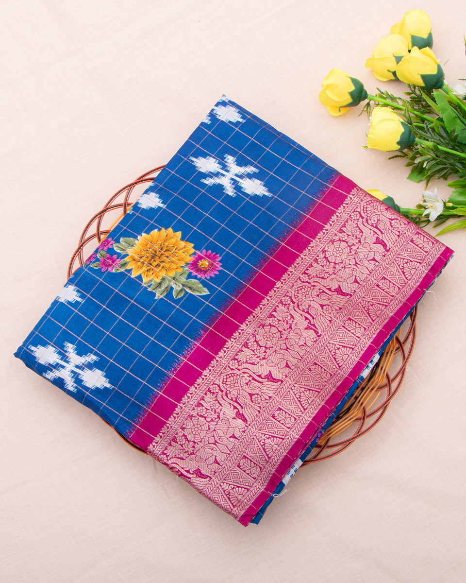 Blue Color Dola Saree 