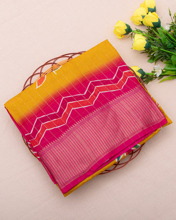 Mustard Color Dola Saree