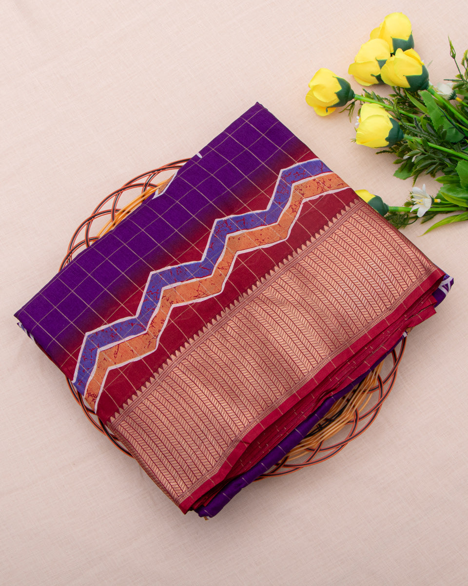 Purple Color Dola Saree