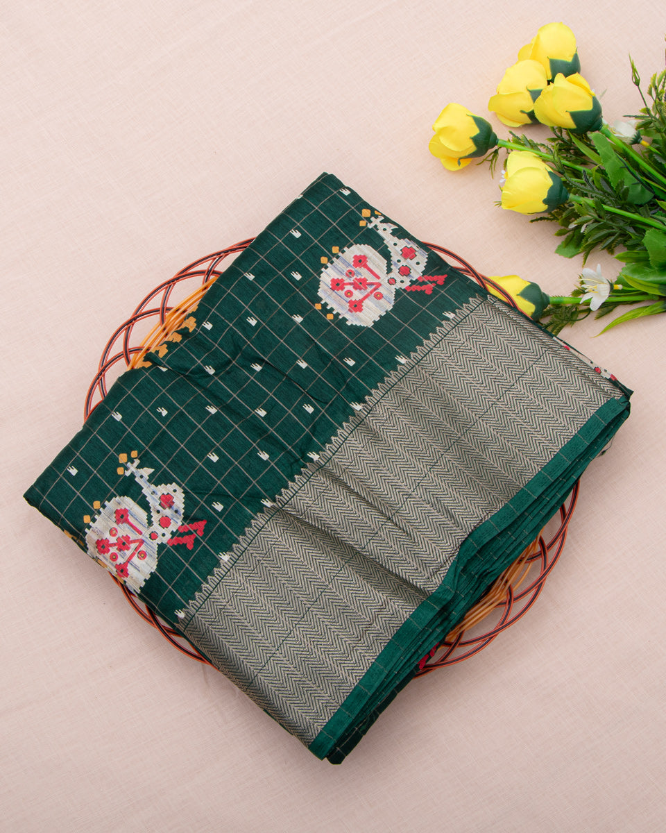 Green Color Dola Saree