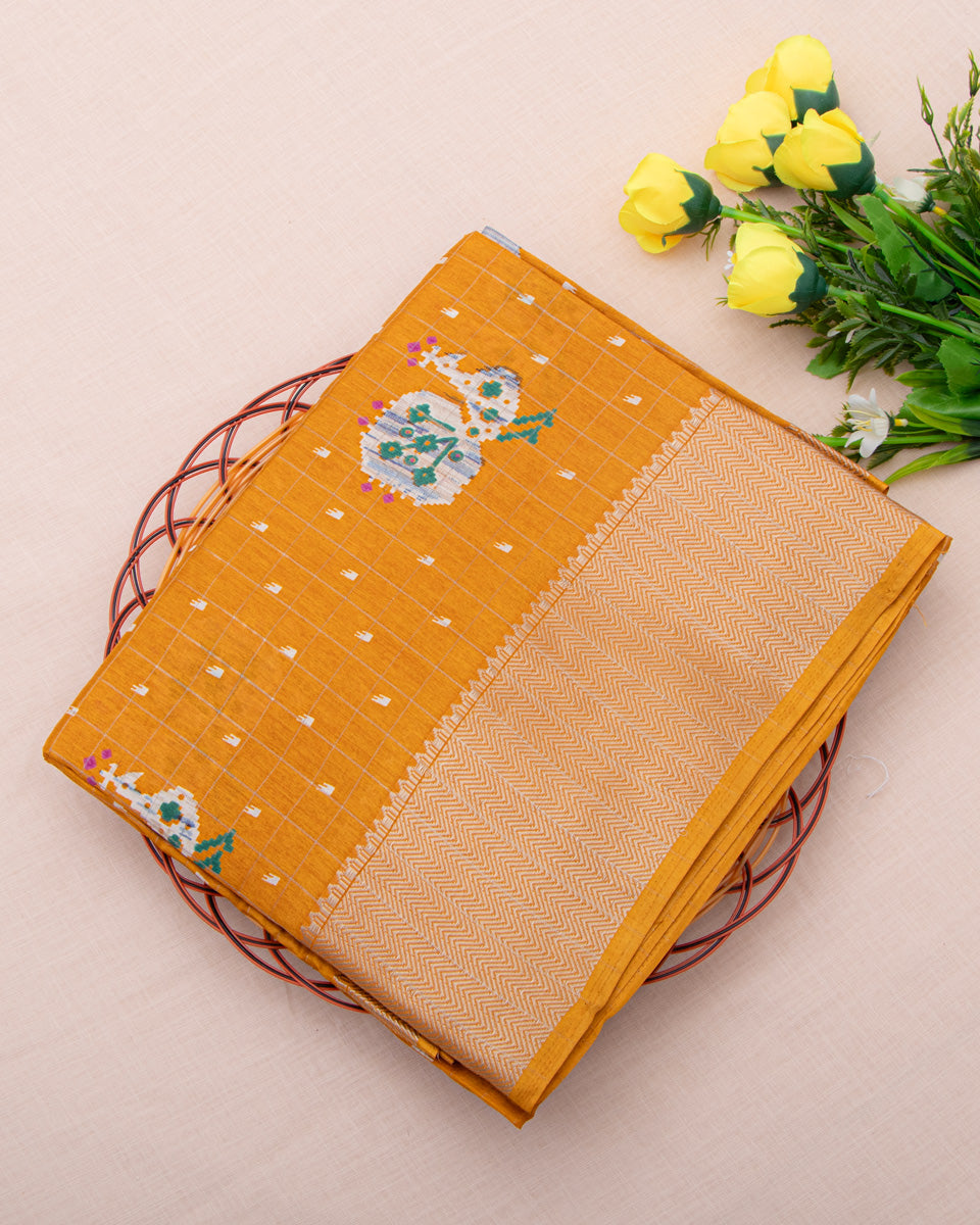 Yellow Color Dola Saree