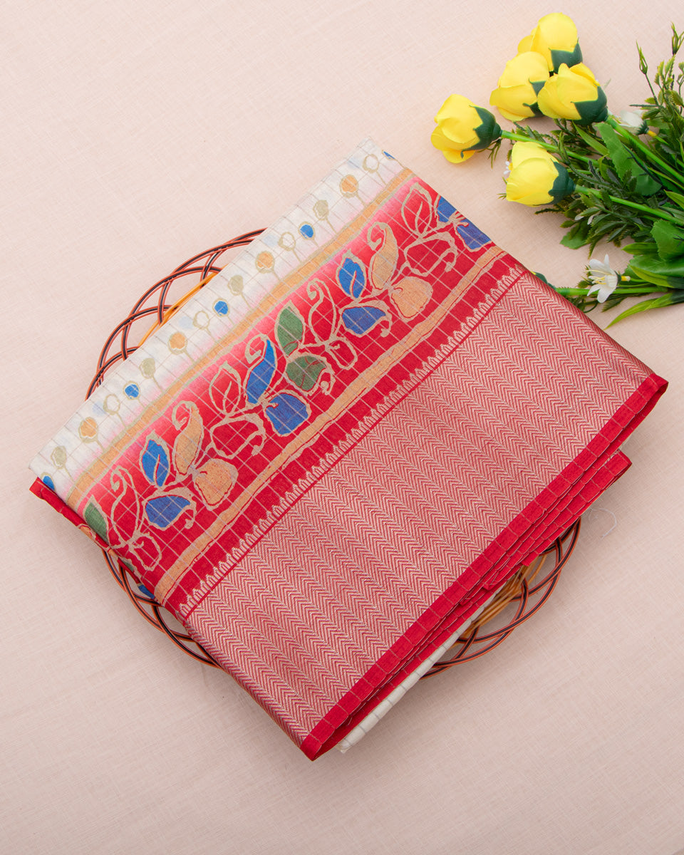 White Color Dola Saree 