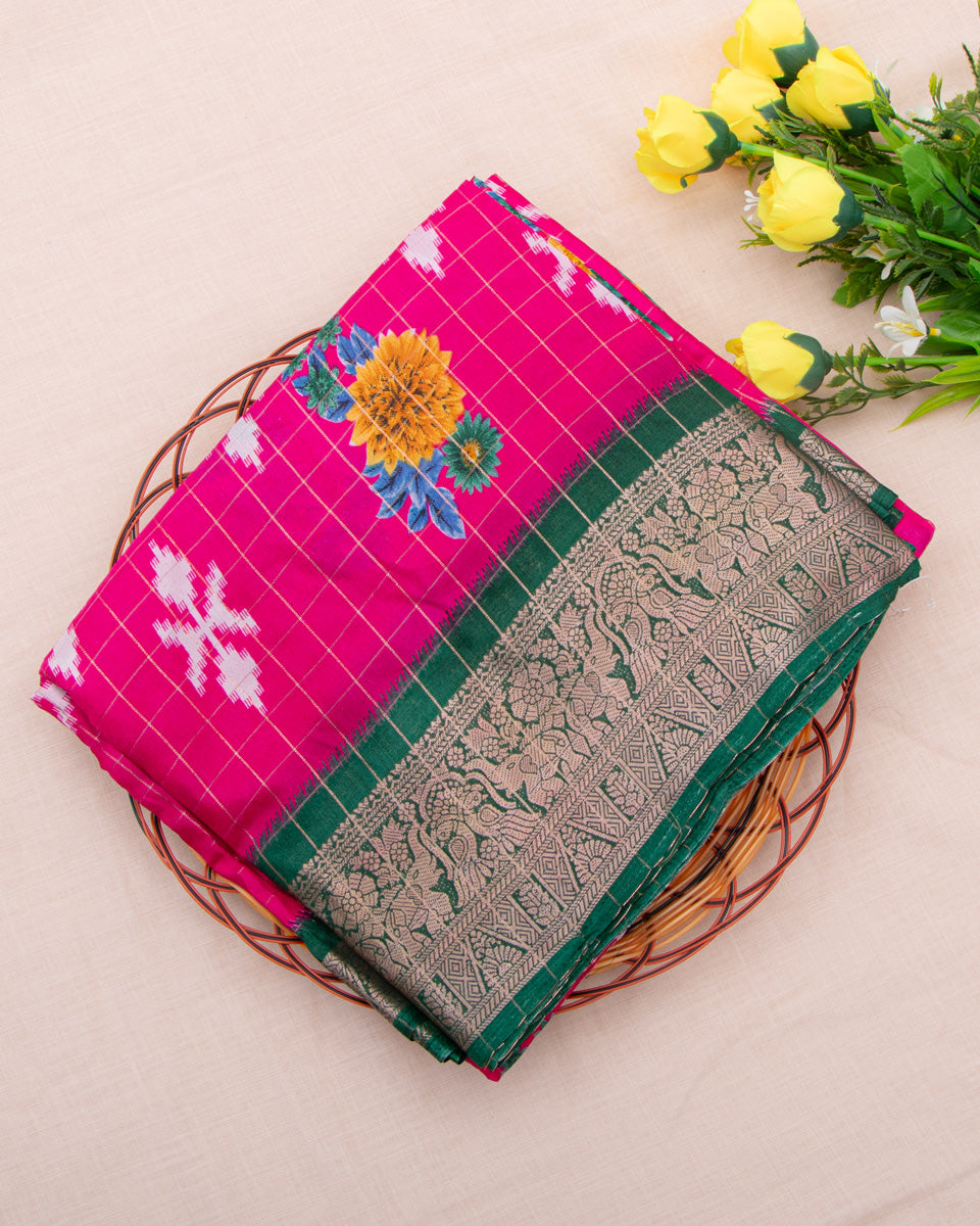 Pink Color Dola Saree