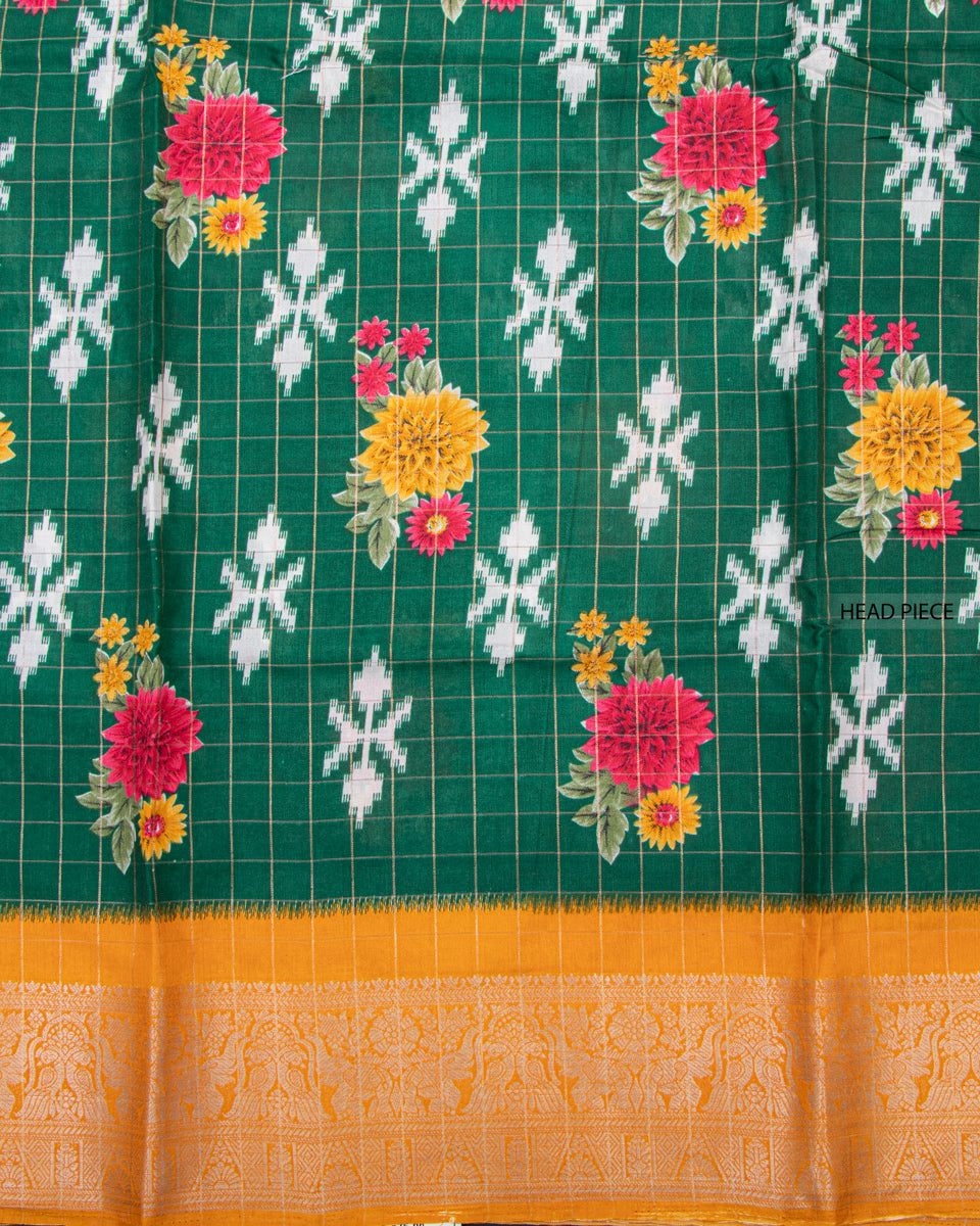 Green Color Dola Saree