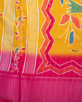 Shop Mustard Color Dola Saree