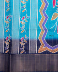 Shop Sky Blue Color Dola Saree