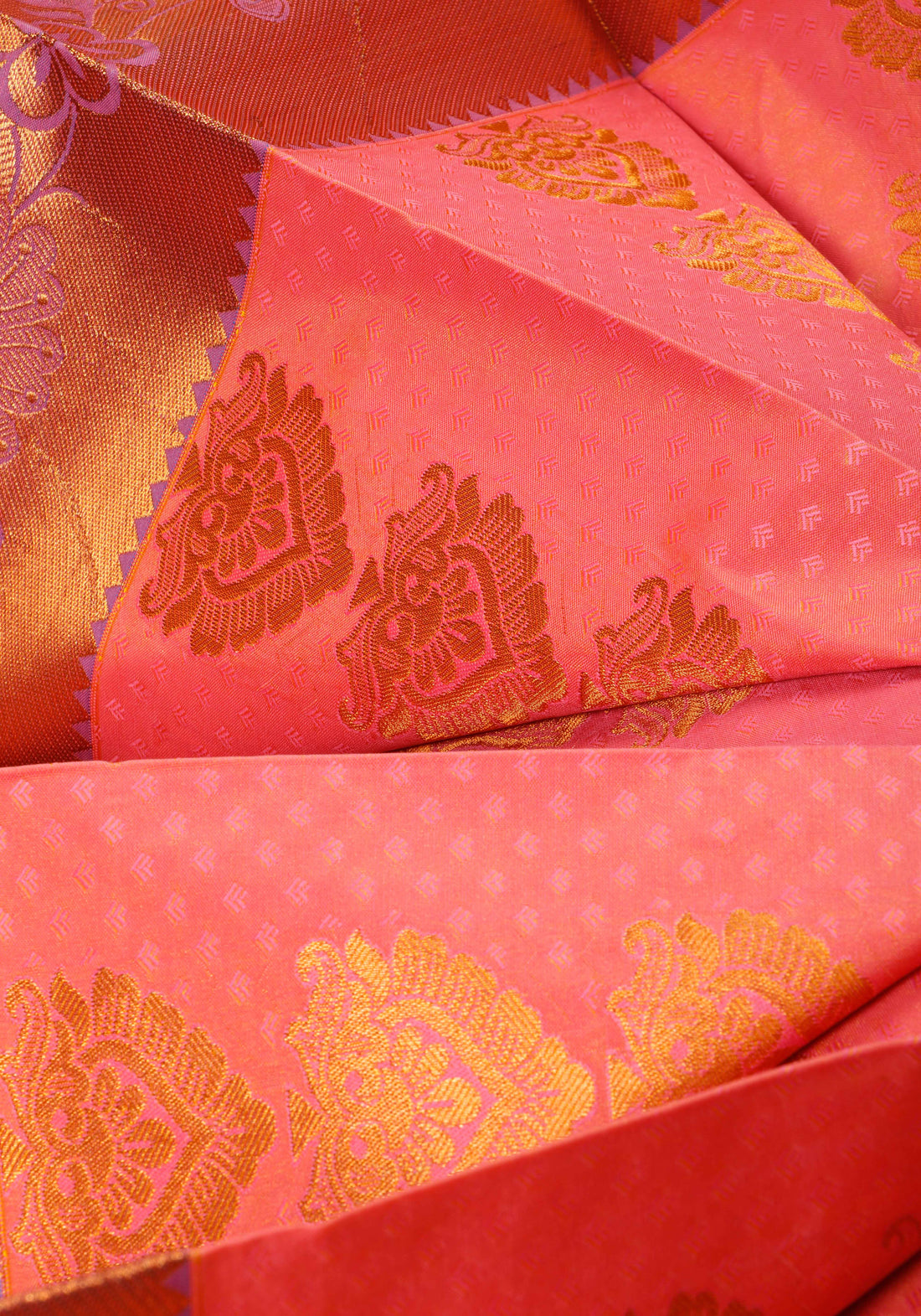 Pink Colour Printed Premium Silk Saree