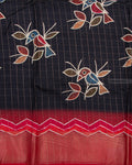 Buy Black Color Dola Saree