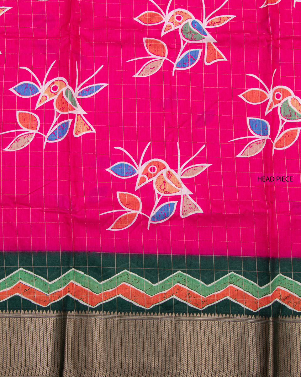 Pink Color Dola Saree